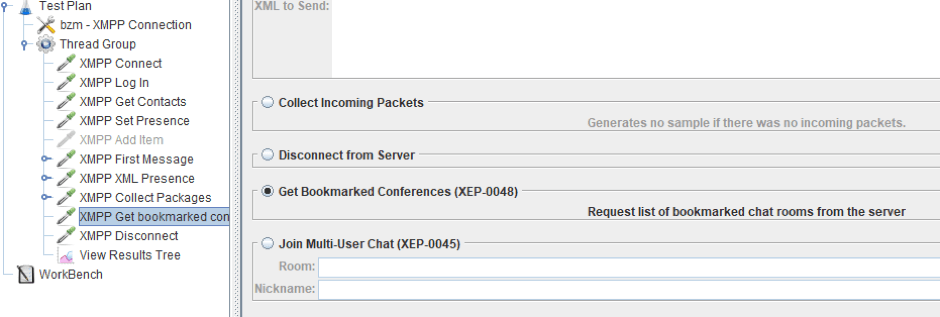 jmeter xmpp testing for loads