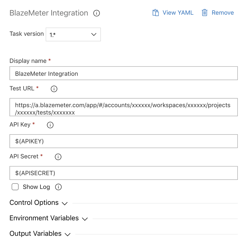 Adding BlazeMeter Test URL to BlazeMeter Azure DevOps extension