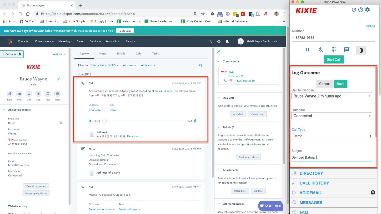 Kixie PowerCall and SMS HubSpot Integration Connect Them Today