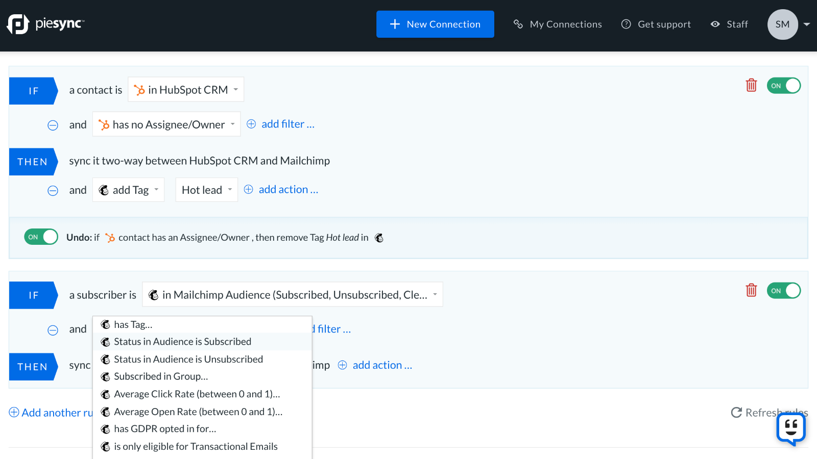 Mailchimp HubSpot Integration by PieSync