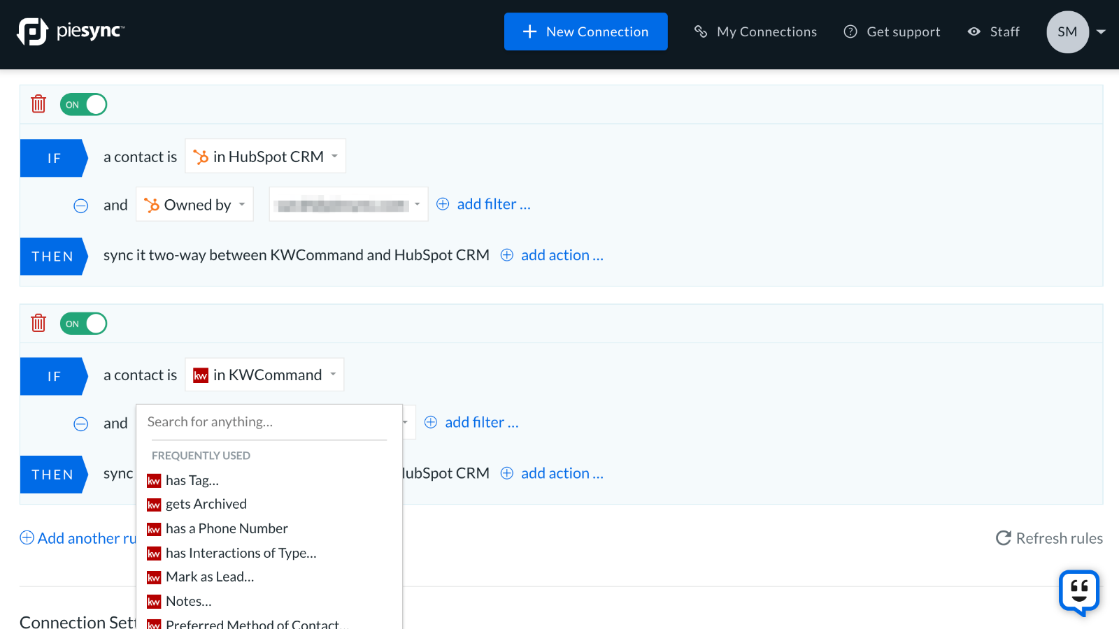 Keller williams command hubspot integration by piesync
