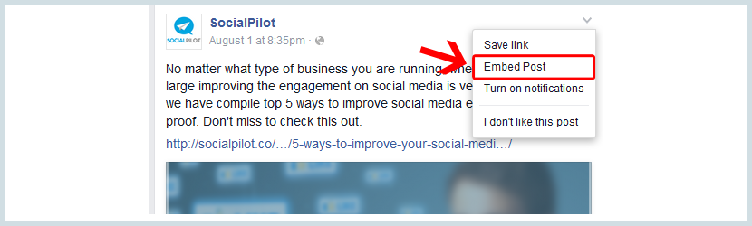 Embed facebook post Embed facebook post