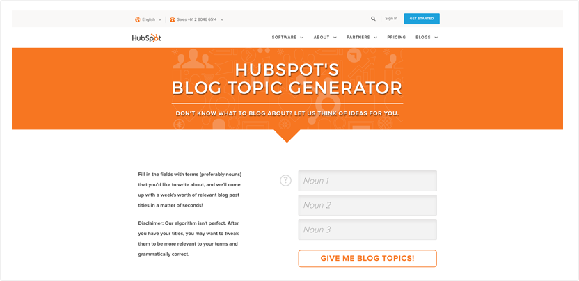 HubSpot's blog topic generator HubSpot's blog topic generator