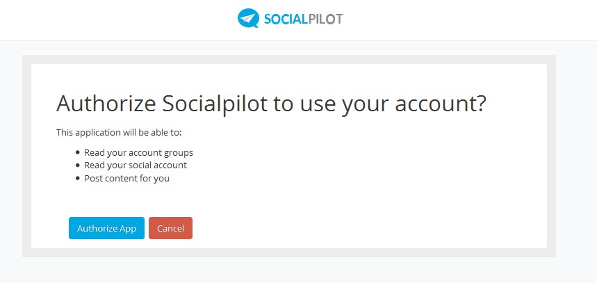 Authorize your SocialPilot account Authorize your SocialPilot account