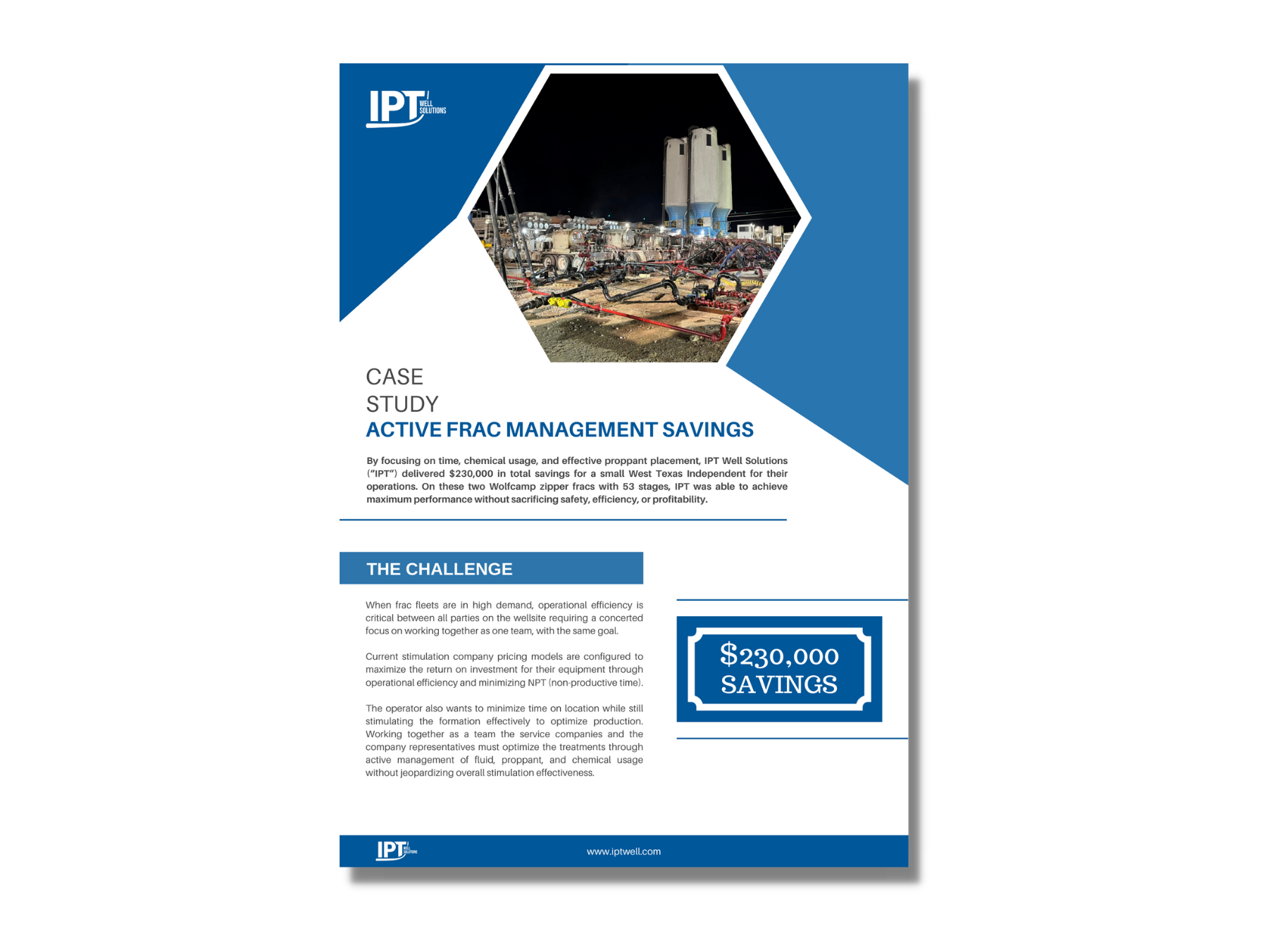 Case Study: ACTIVE FRAC MANAGEMENT SAVINGS