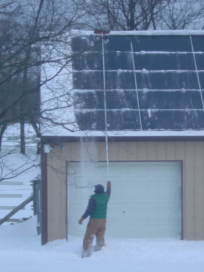 6 Safe Solutions For Solar Panel Snow Removal - Snow Rake Solar