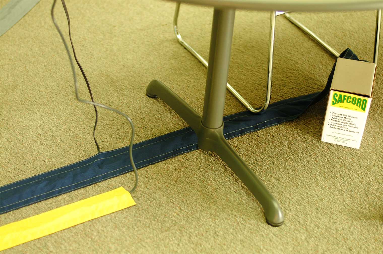 Cable Concealer On Carpet Floor Self-Adhesive Wire Covers