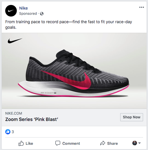 Nike targeted ad