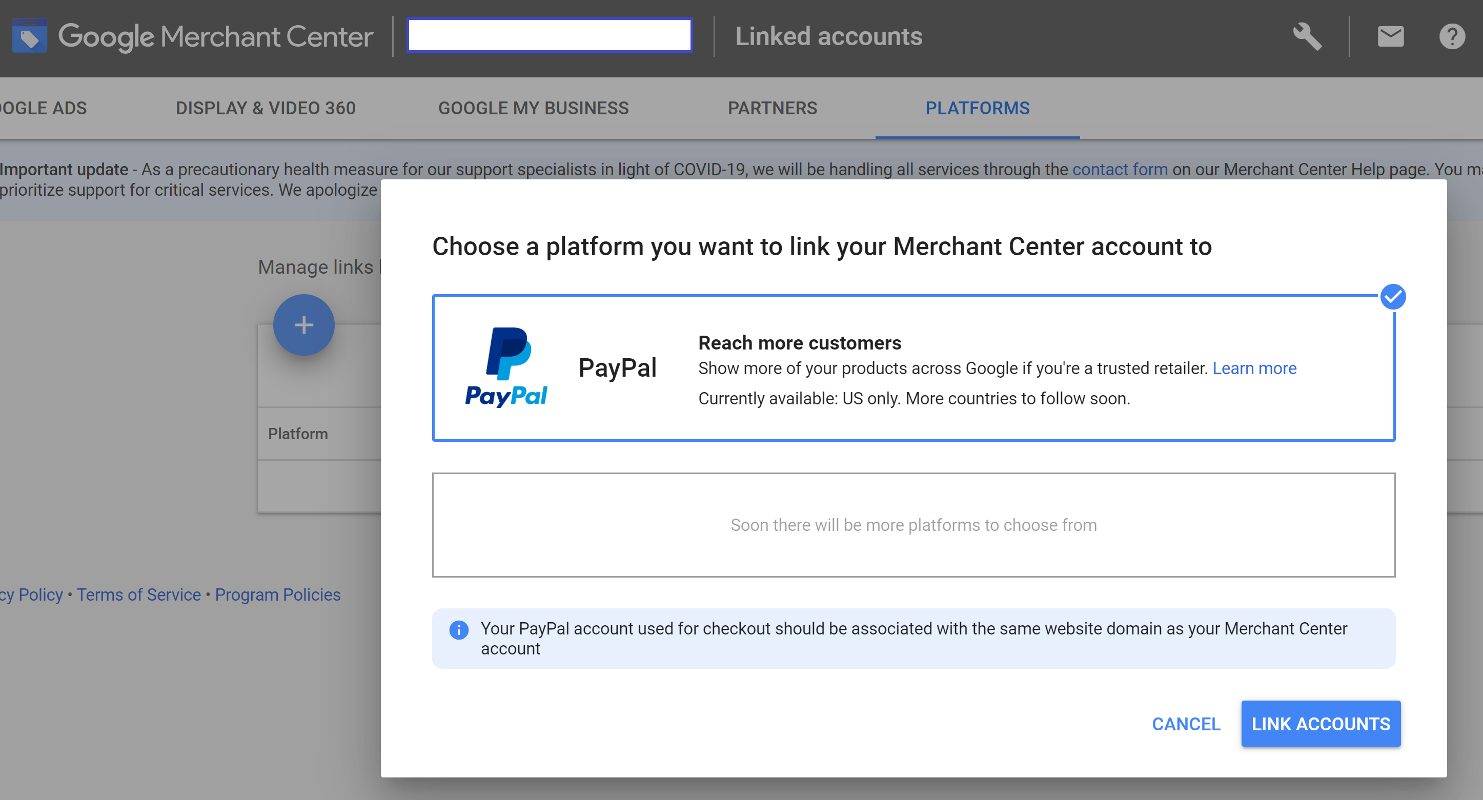 PayPal Google Merchant Center Integration