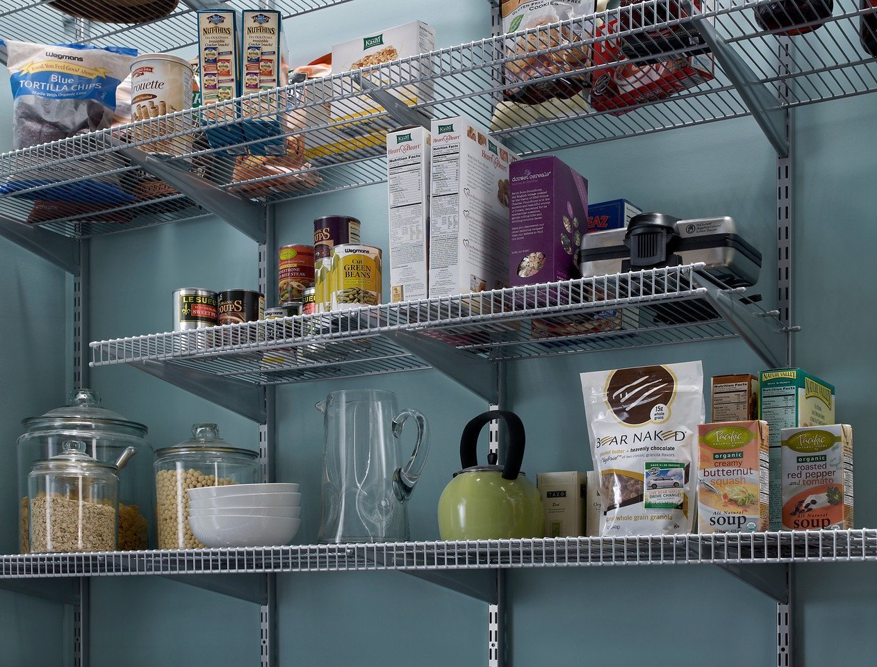 Perfect Pantries With Wire Shelving, Closetmaid Pantry Shelving