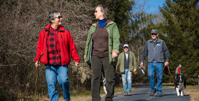 Brevard residents walking