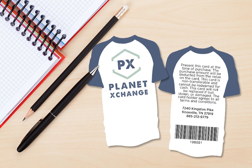 t shirt shaped business cards