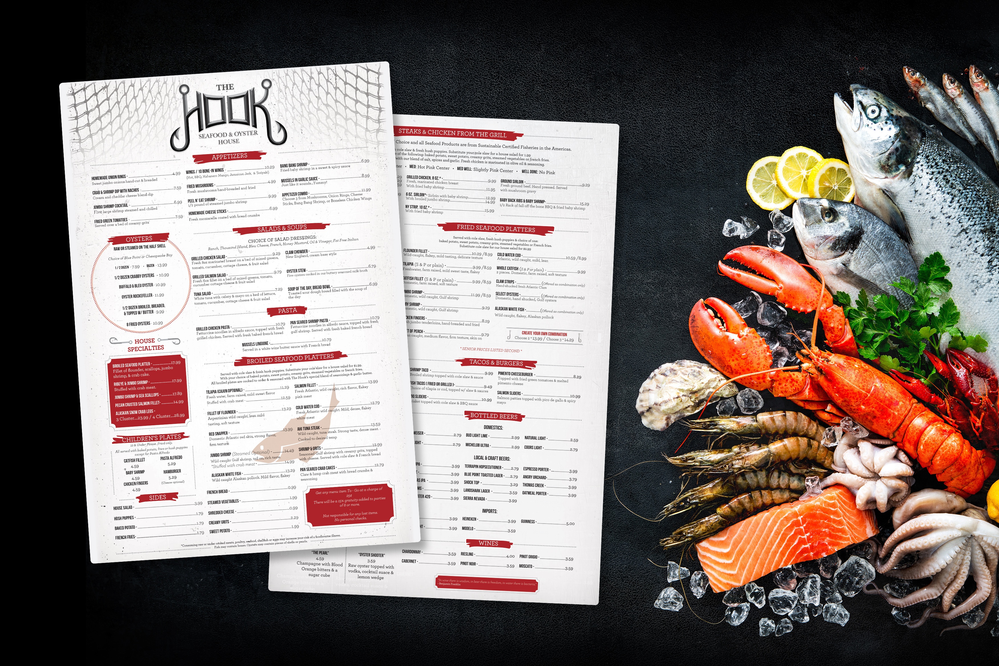 Seafood Menu.