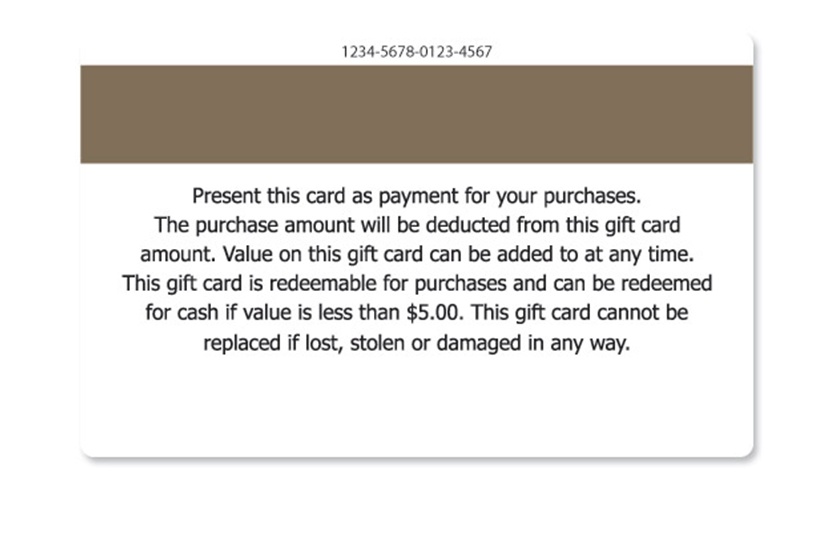 Gift Card Terms and Conditions Samples
