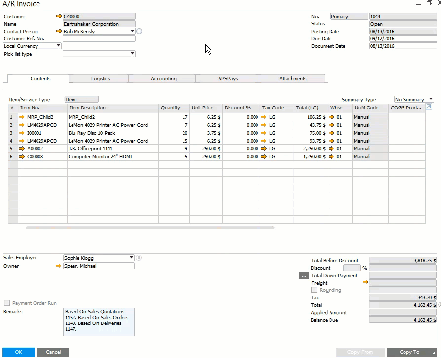 Every capability you'll need for the sales operations of your company with SAP Business One Cloud ERP Software on the Stellar One Cloud Platform