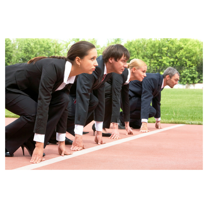 Business Runners On Your Mark Get Set Go Procurement Strategic Sourcing