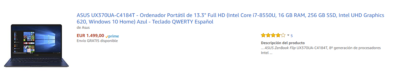 Ejemplo de título para productos en Amazon