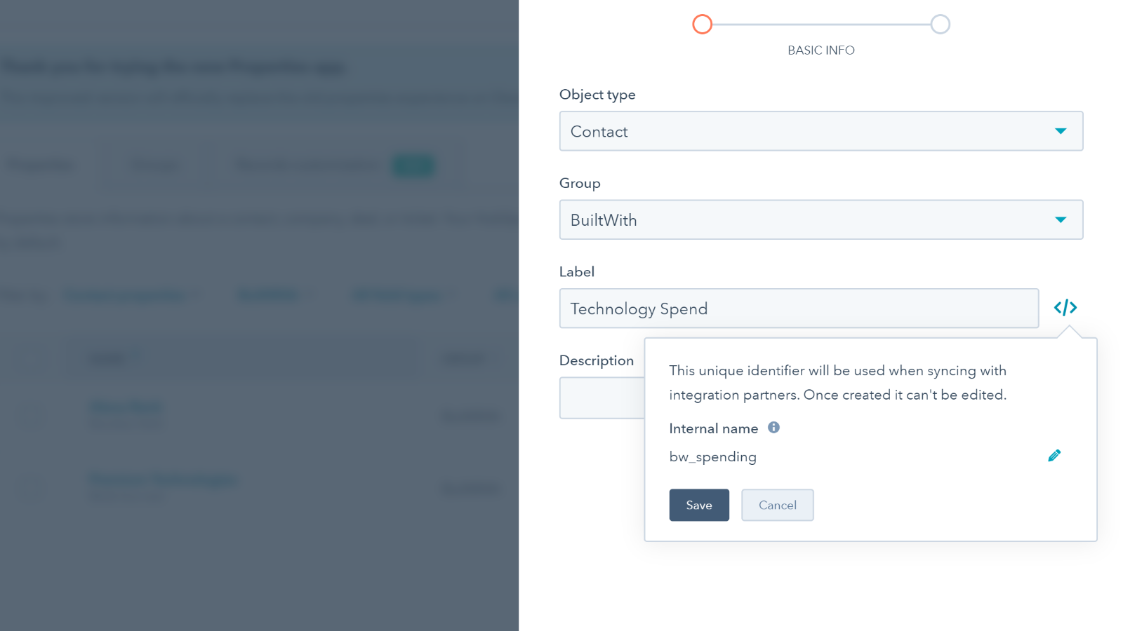 Get website technology spend data into HubSpot