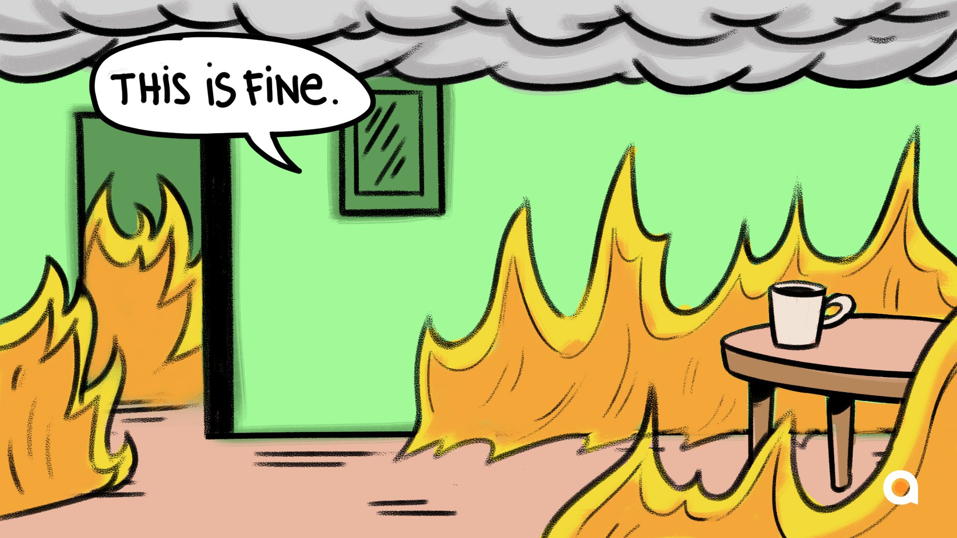 This Is Fine Meme Background