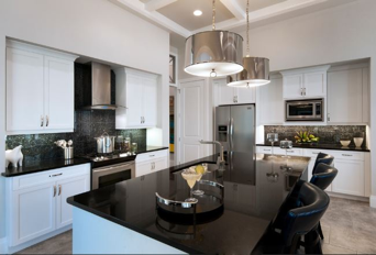 silver backsplash + stainless steel appliances  Kitchen backsplash  designs, Luxury kitchens, Beautiful kitchens