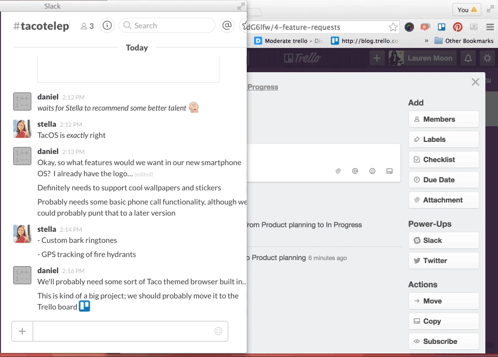 trello slack integration free