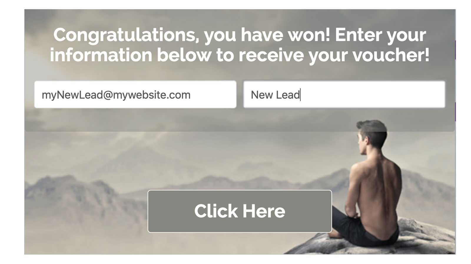 Display a form at the beginning or end of your quiz