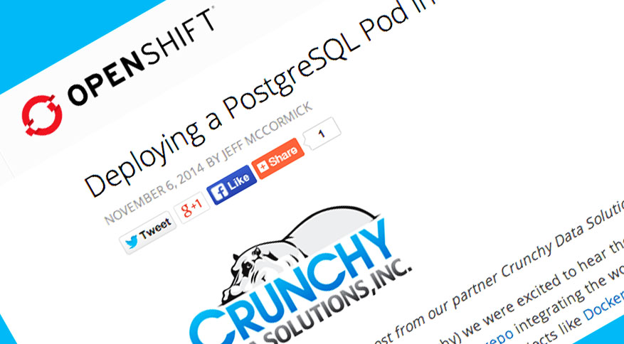 image of openshift blog showing crunchy deployment