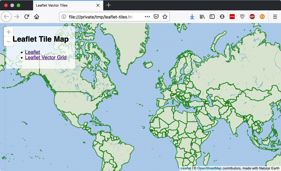 leaflet tile map