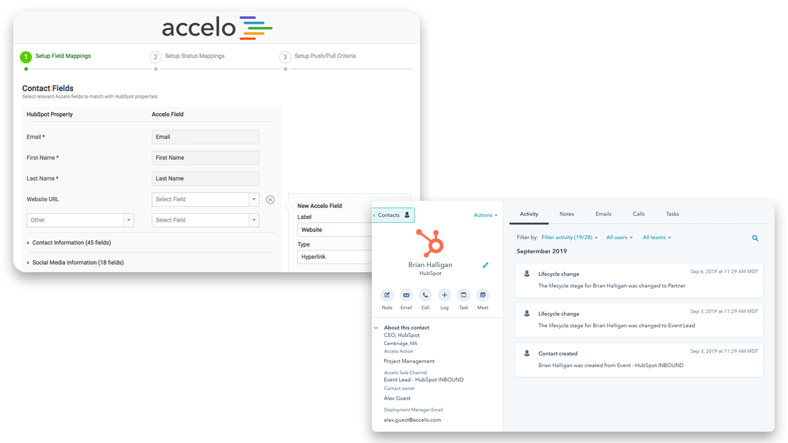 Customize how companies, contacts, and activities sync.
