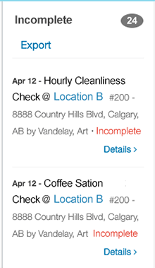 Incomplete Checks Incomplete Checks
