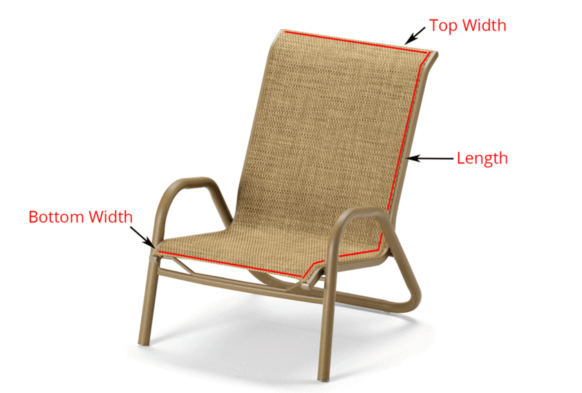 sling back lawn chair replacement