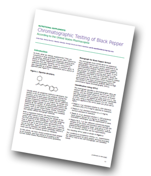 chromatographic analysis of black pepper