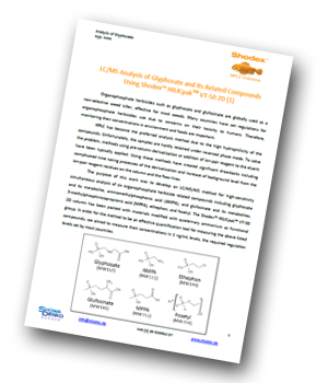 Shodex-LC-MS-analysis-of-glyphosate