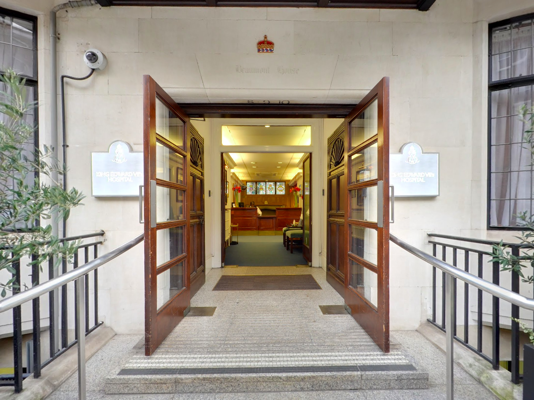 Entry of royal hospital