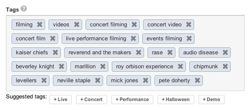 Use specific tags to highlight what your video is about