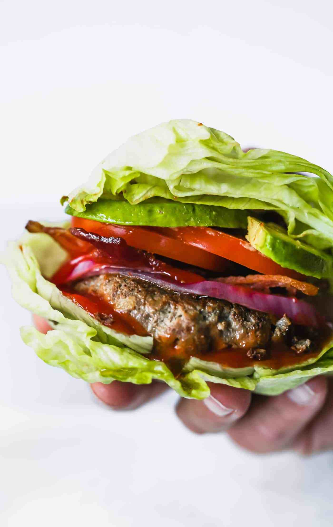 bunless burger for healthy 4th of July 