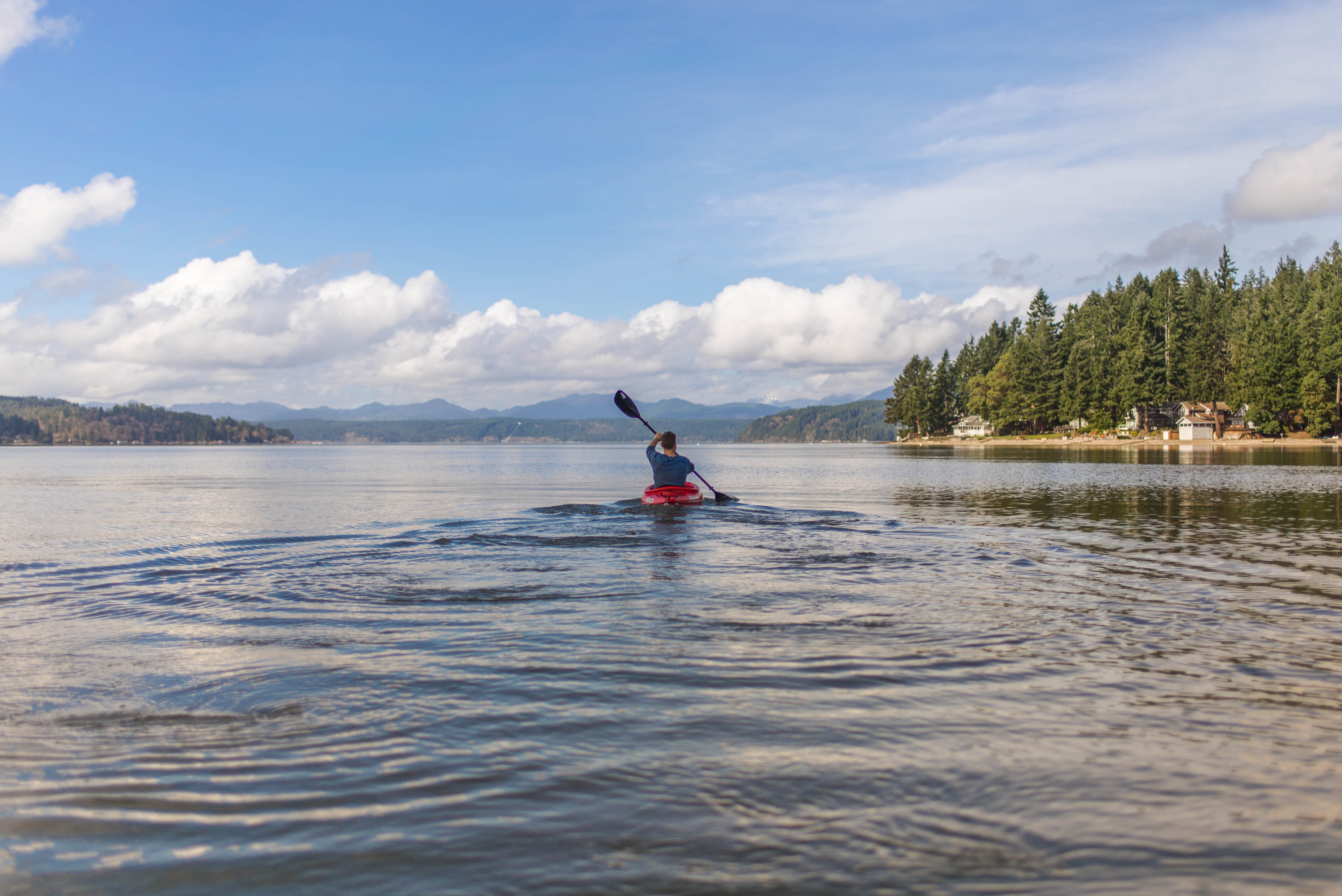 kayaking on open water as a hobby to relieve stress