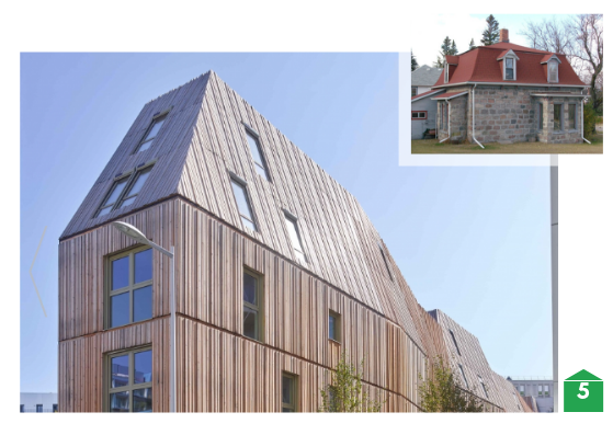 Traditional mansard roof compared with contemporary architect designed mansard roof