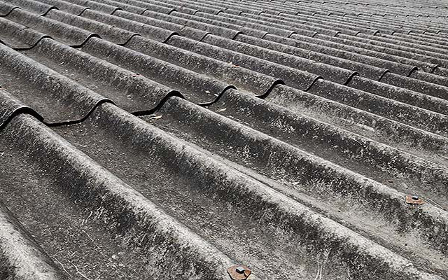 Old asbestos roof sheets