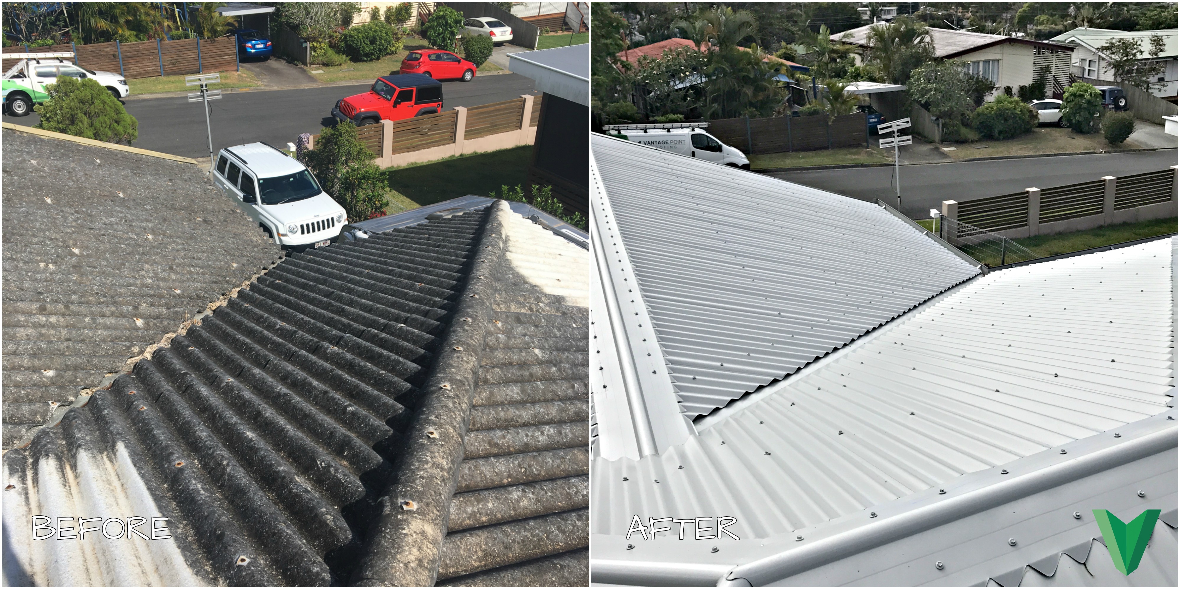 Metal Roofing - Brisbane - Thinking of removing an asbestos roof? Asbestos roof replacement before and after