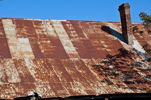 Rusted roof sheets