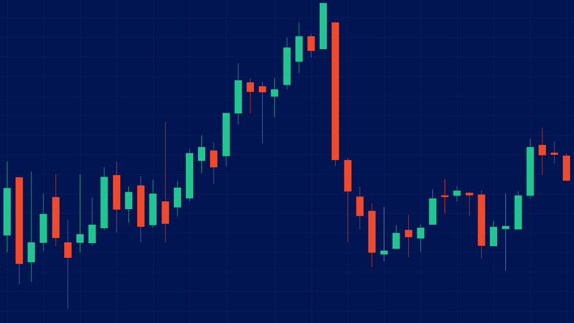 Bitcoin Prezzo aumento Candlestick Chart Foto stock - Alamy