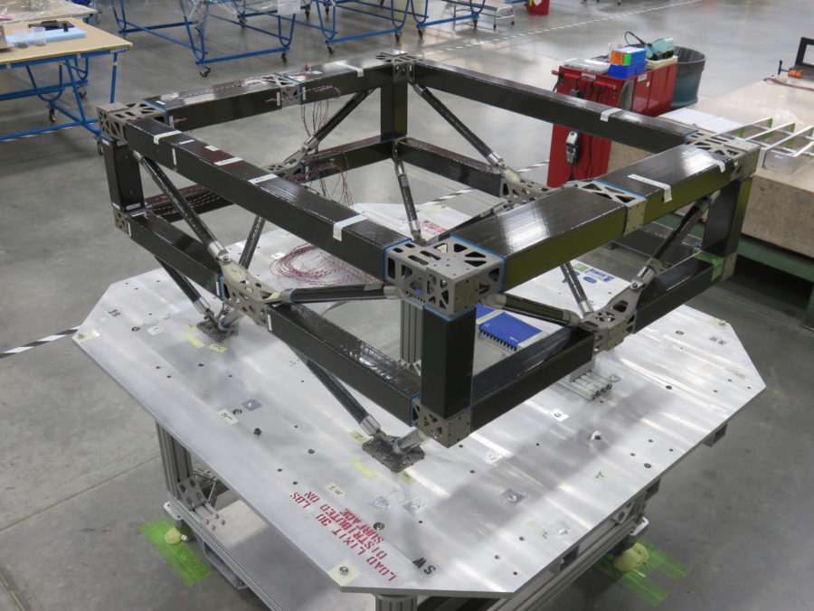 The SES-15 satellite with 3D printed parts. Photo via Boeing. 