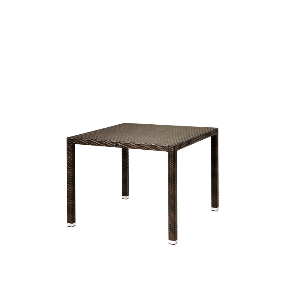 Piazza-4-leg-dining-table-Safari-Brown-90x90-Side-View-1000x1000