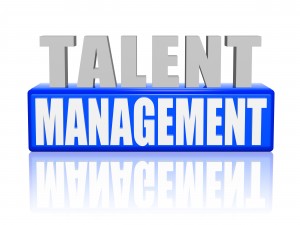 talent management in 3d letters and block