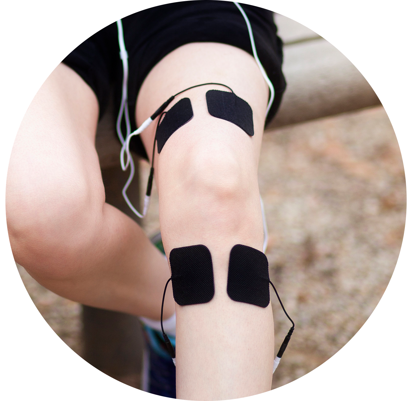 TENS pad placement for knee pain