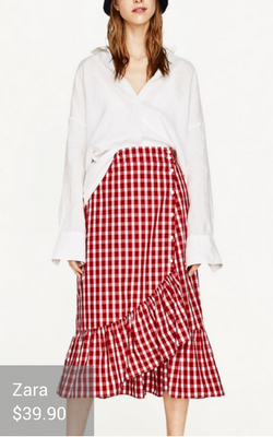 gingham clothing from Zara