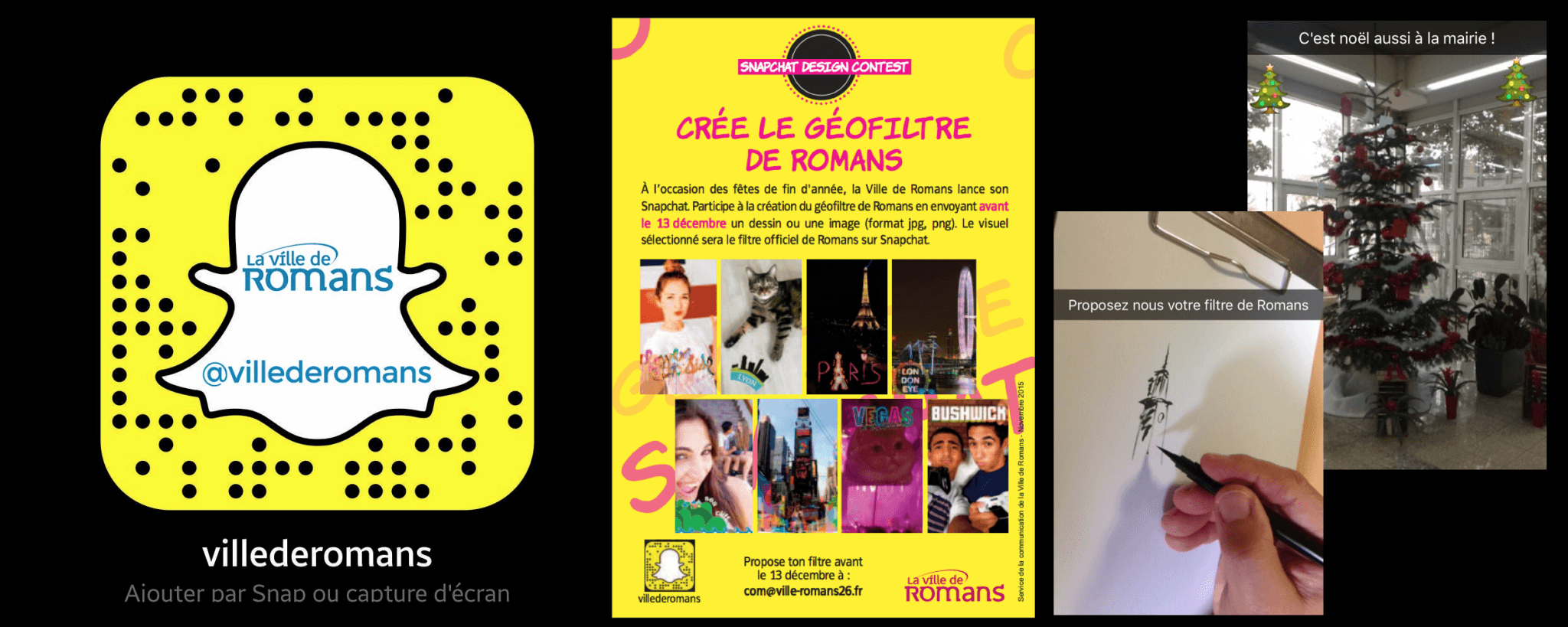Jeu concours Snapchat par la mairie de Romans
