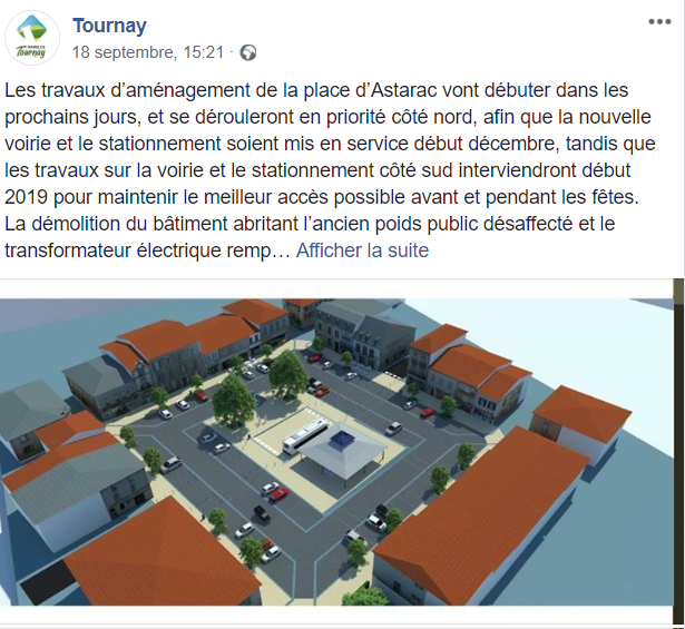Information travaux de la ville de Tournay