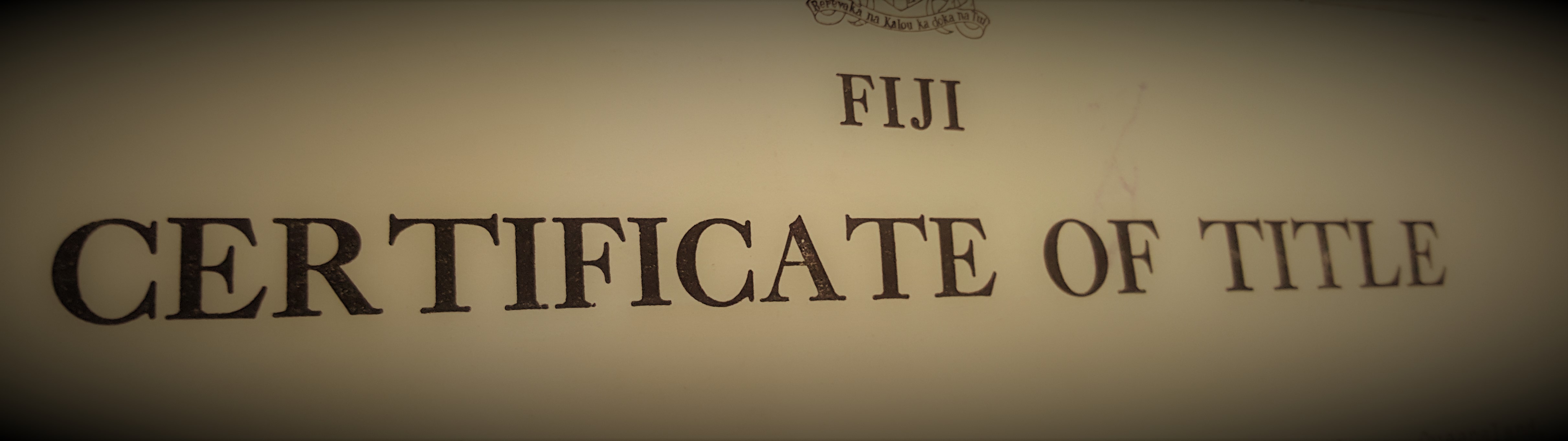 Fiji Land Law The Court Of Appeal Has Upheld The Torrens Title